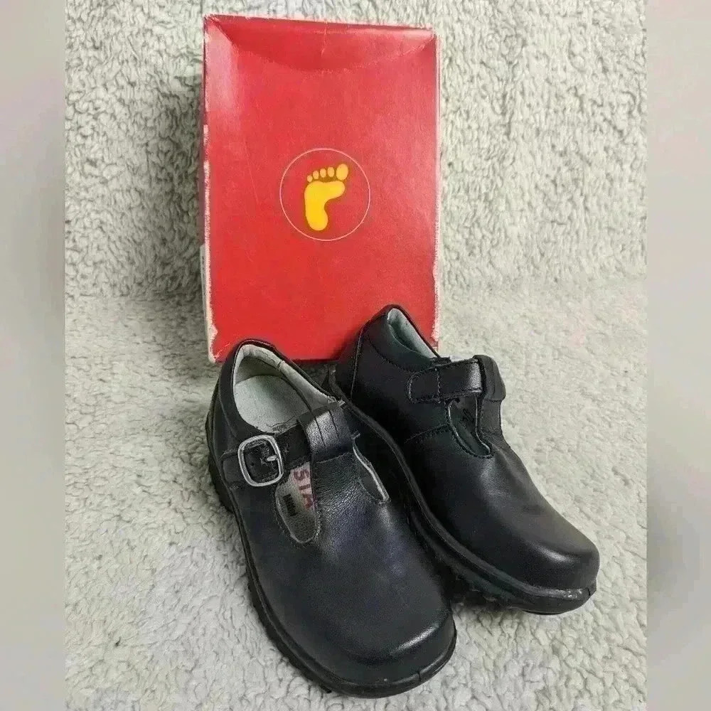 New In Box RICOSTA Mary Jane style shoes Leather Black Color size 25 = 8.5-9 US